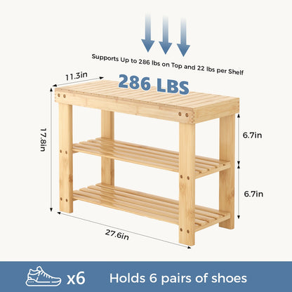 3 Tier Wood Shoe Cabinet