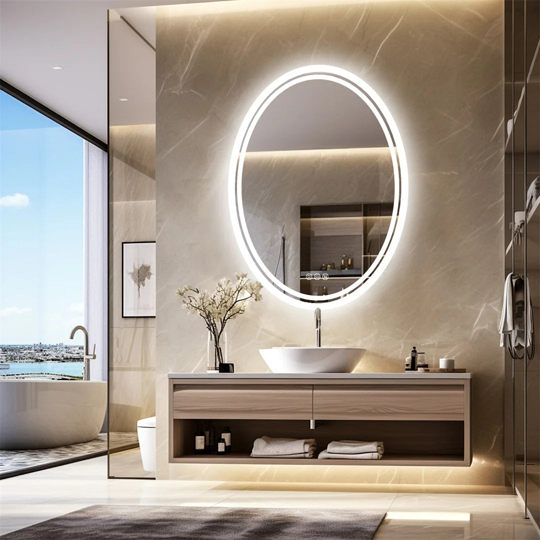 Luxury Oval Bathroom LED Mirror