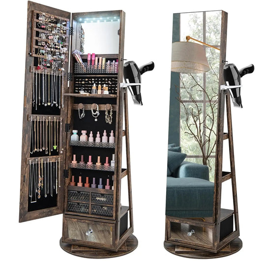 360° Swivel Jewelry Cabinet