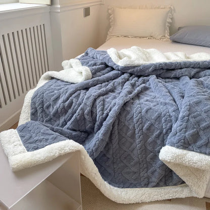 Solid Color Flannel Throw Blanket