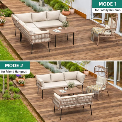 4-Piece Wicker Patio Furniture Set