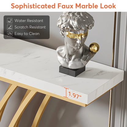 59 inch Gold Console Table