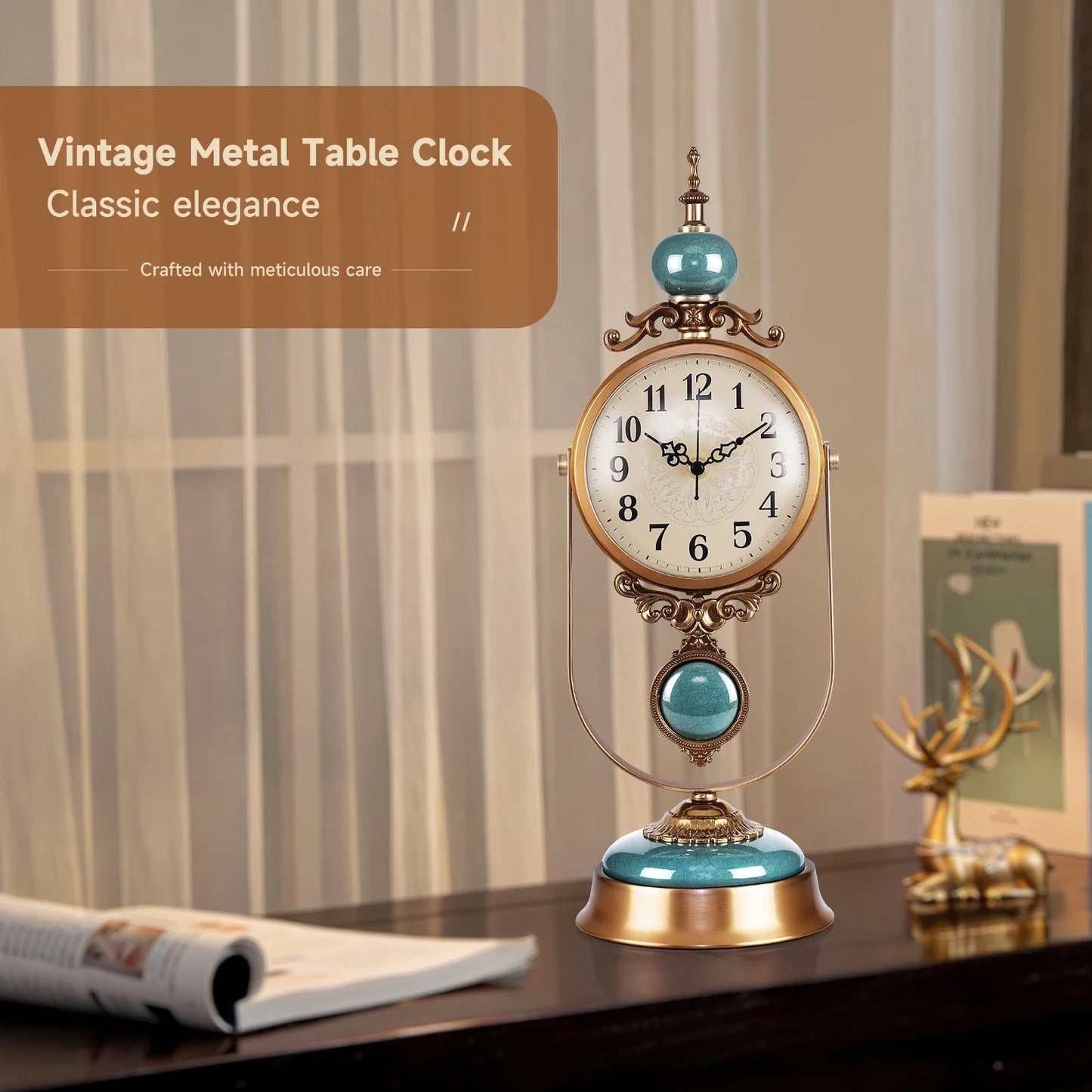 Vintage Fireplace Mantel Clock