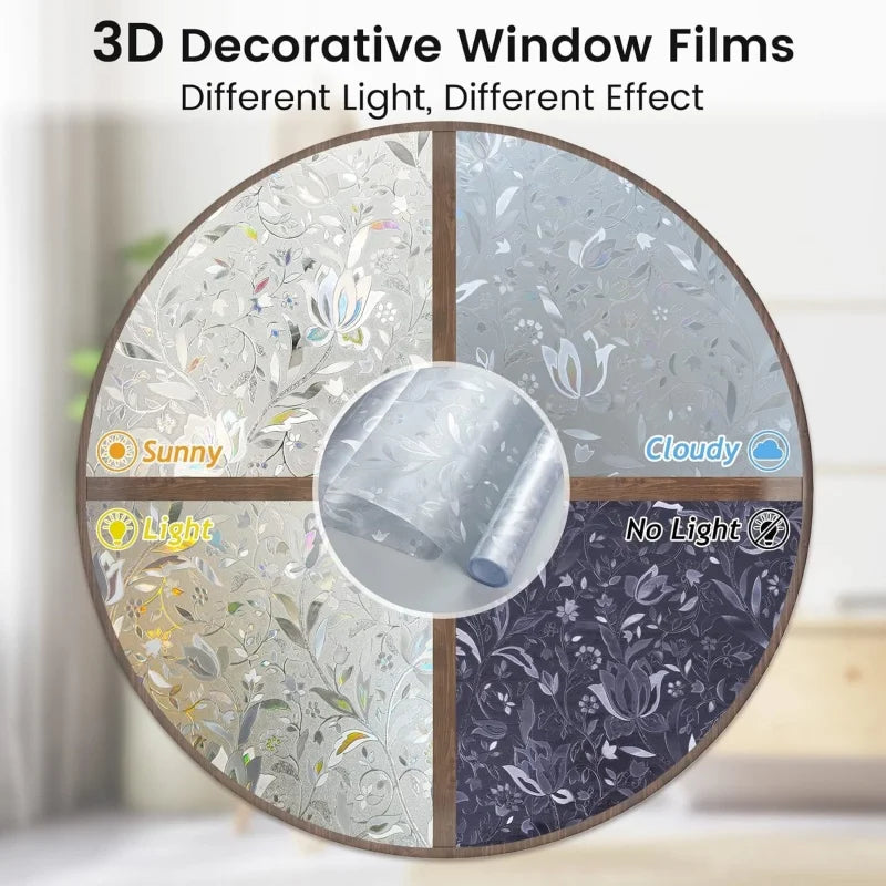 Rainbow Tulip Frosted Window Film