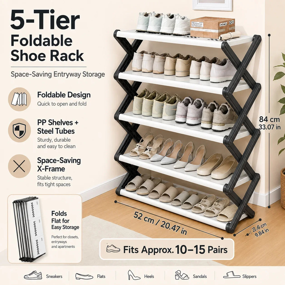 Foldable Shoe Rack
