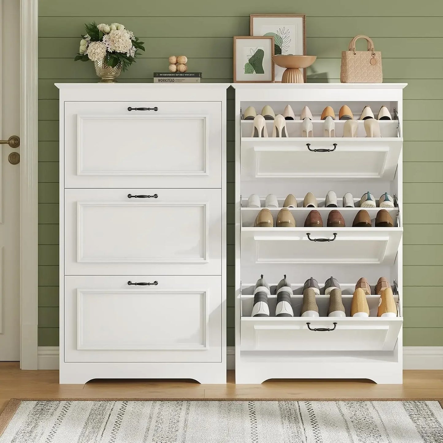 2-Piece Shoe Cabinet Set