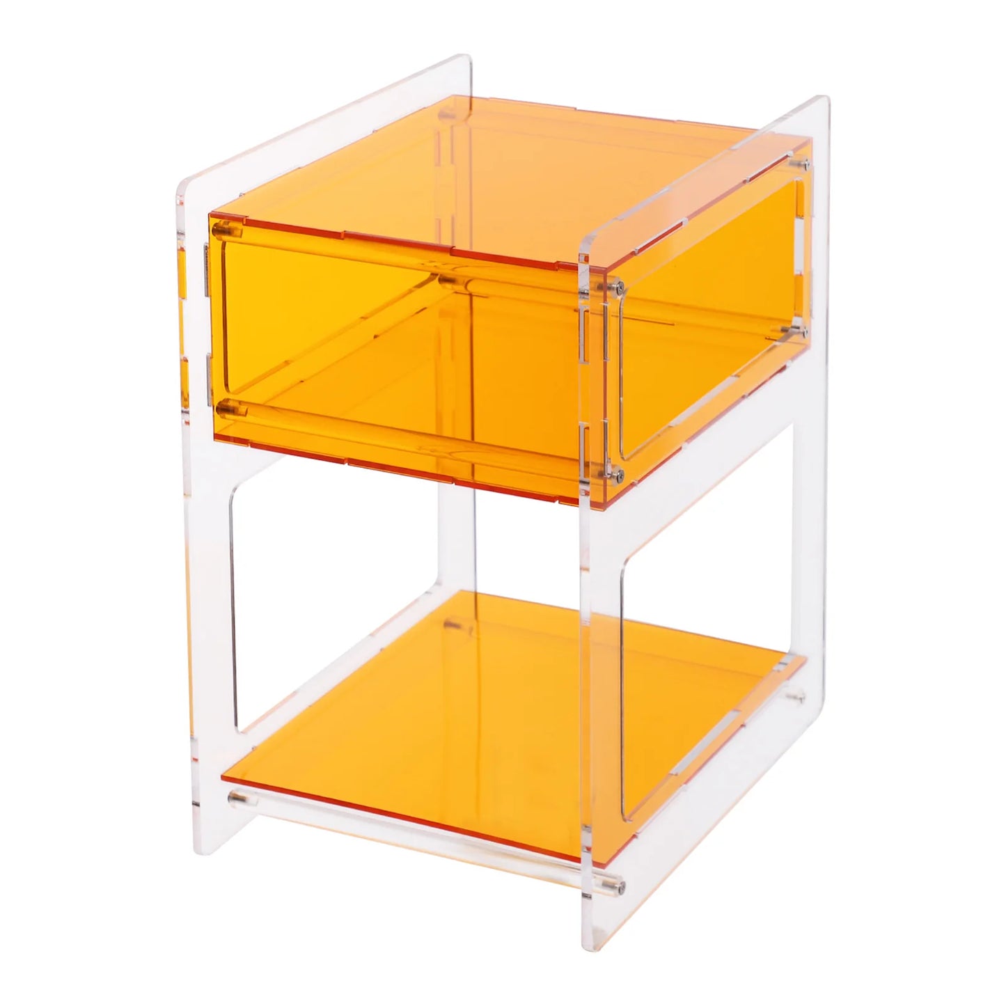 Polished Acrylic Nightstand Side Table