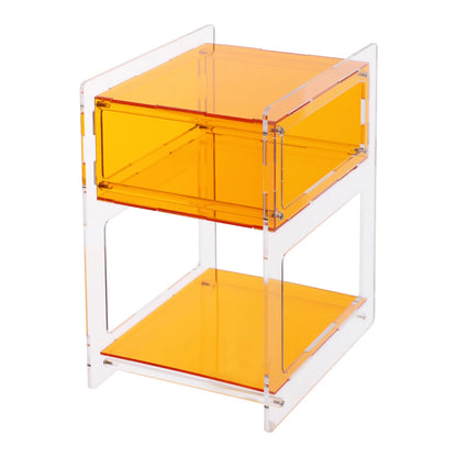Polished Acrylic Nightstand Side Table