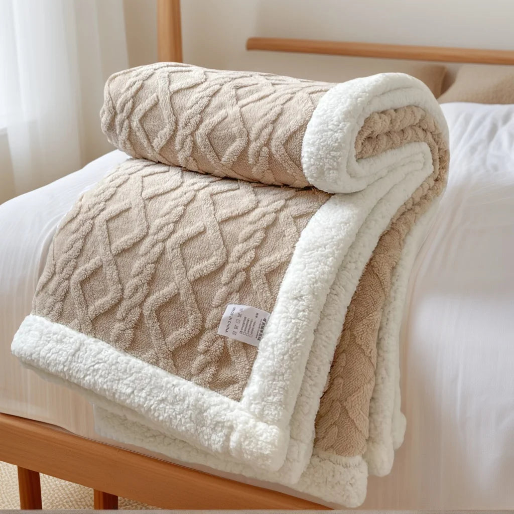 Solid Color Flannel Throw Blanket