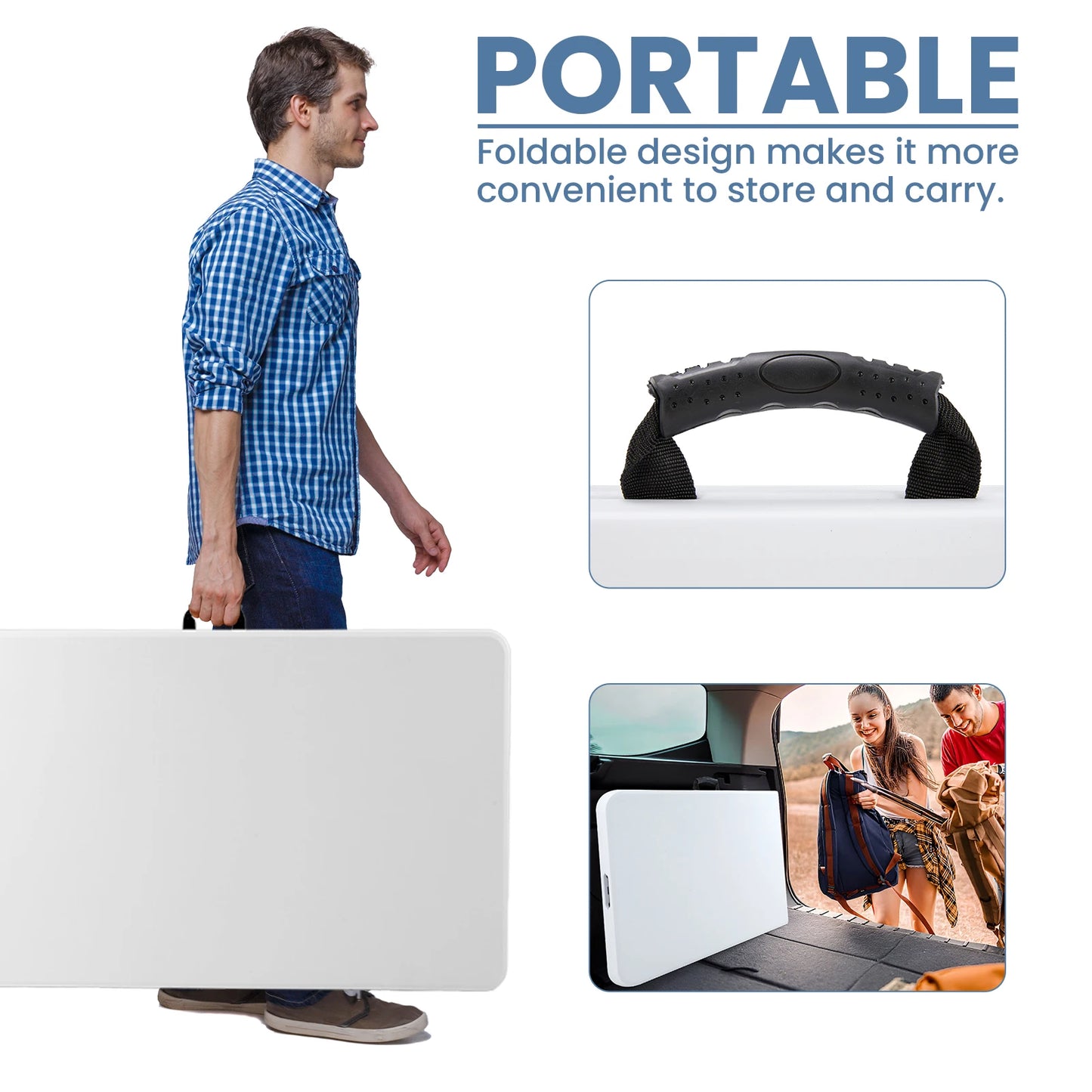 4/6/8 FT Portable Folding Table
