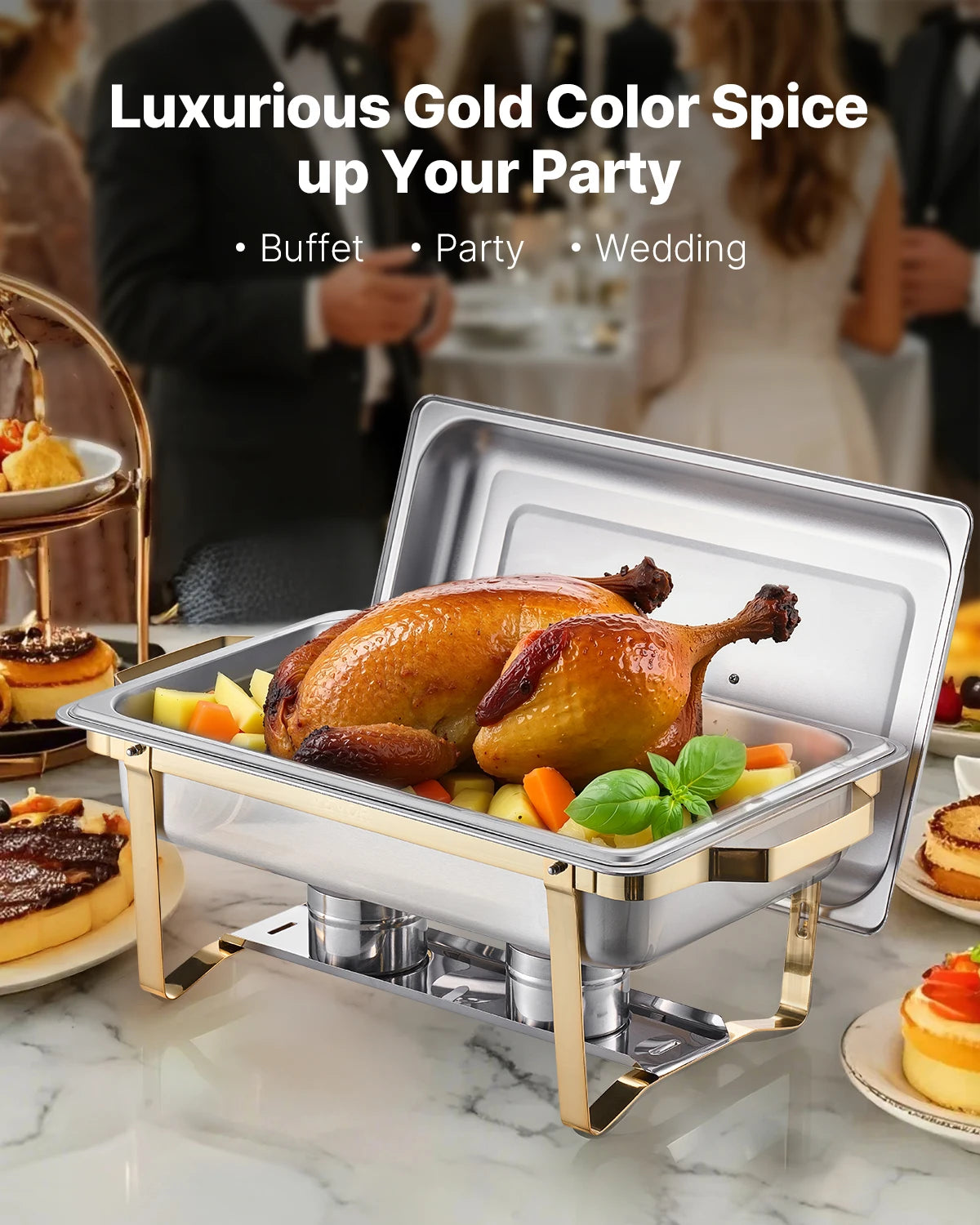 8 Qt 4 Pack Chafing Buffet Set