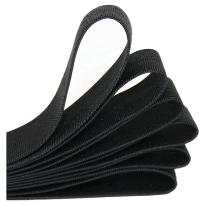 Flat Elastic Band Black White Rubber Band