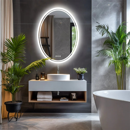 Luxury Oval Bathroom LED Mirror