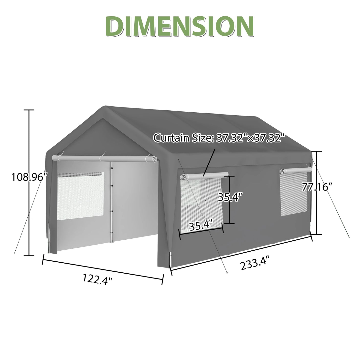 Carport 10x20ft Portable Garage