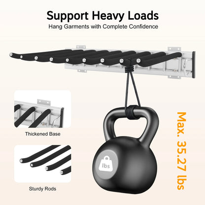 9-Rod Wall Mount Rack