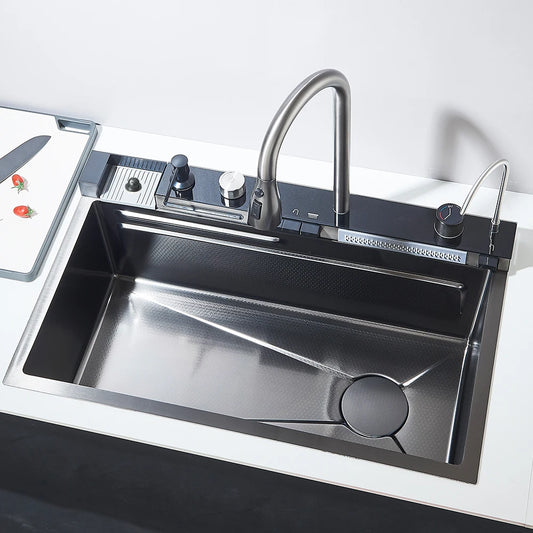 304 Stainless Steel Waterfall Kitchen Sink