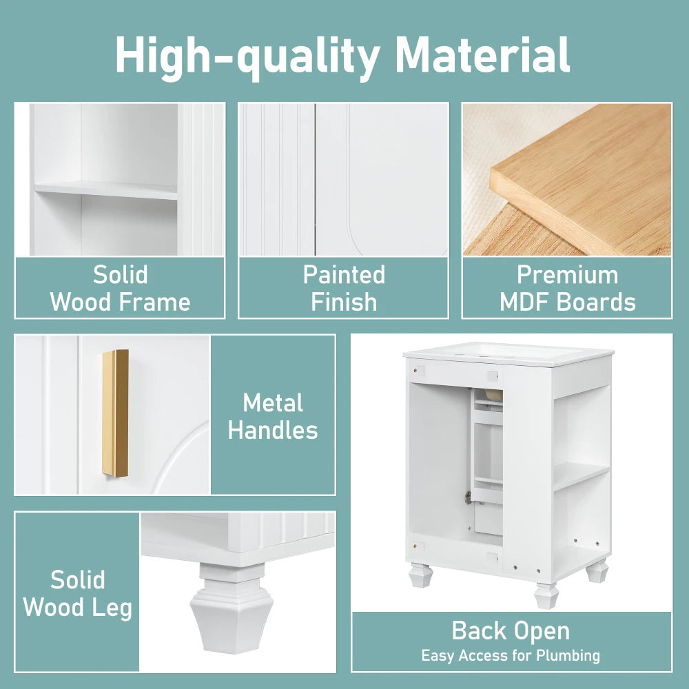 24" Bathroom Vanity with Sink