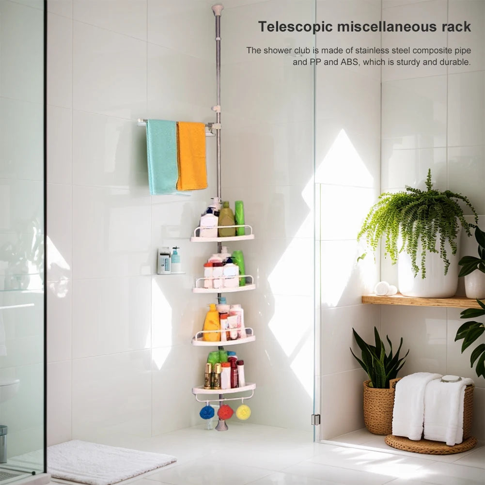 Telescopic Bathroom Shelf 4 Trays