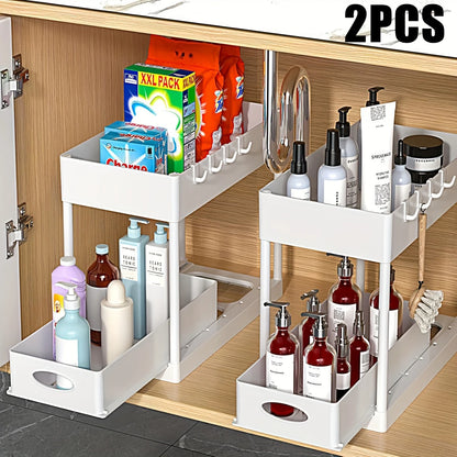 Pull-Out Under-Sink Storage Rack Set
