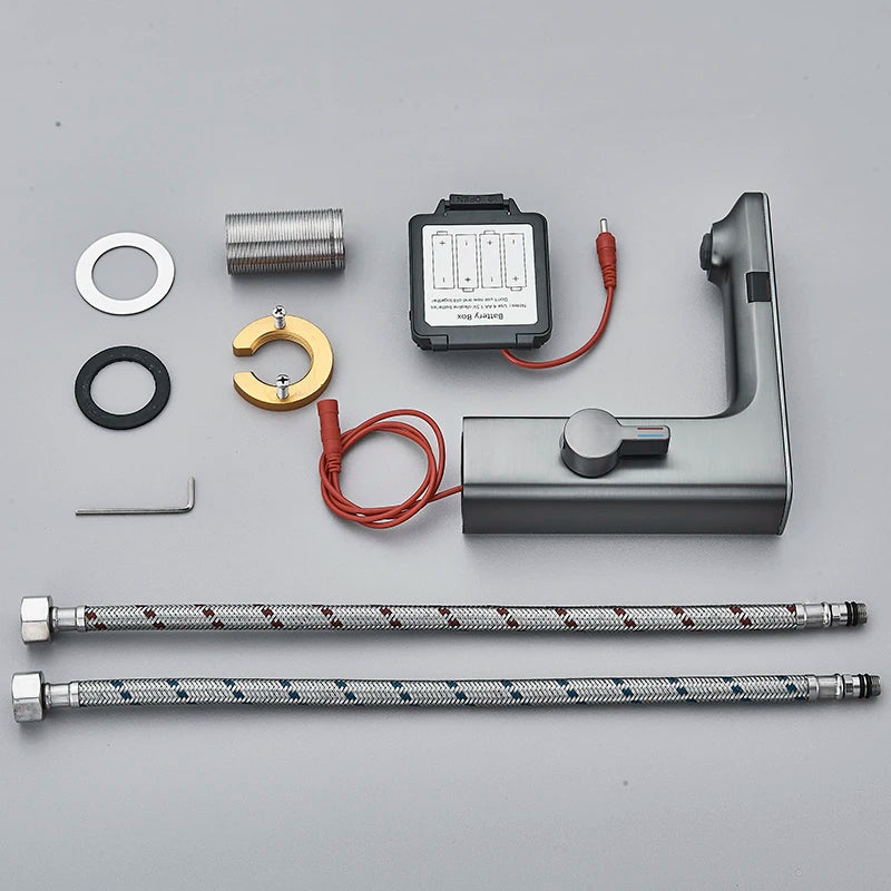 Luxury Silver Gray Smart LCD Daul Sensor