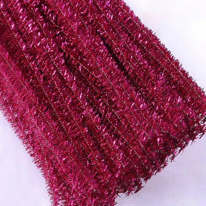 10/50/100 Glitter Chenille Stem Pipe Cleaner
