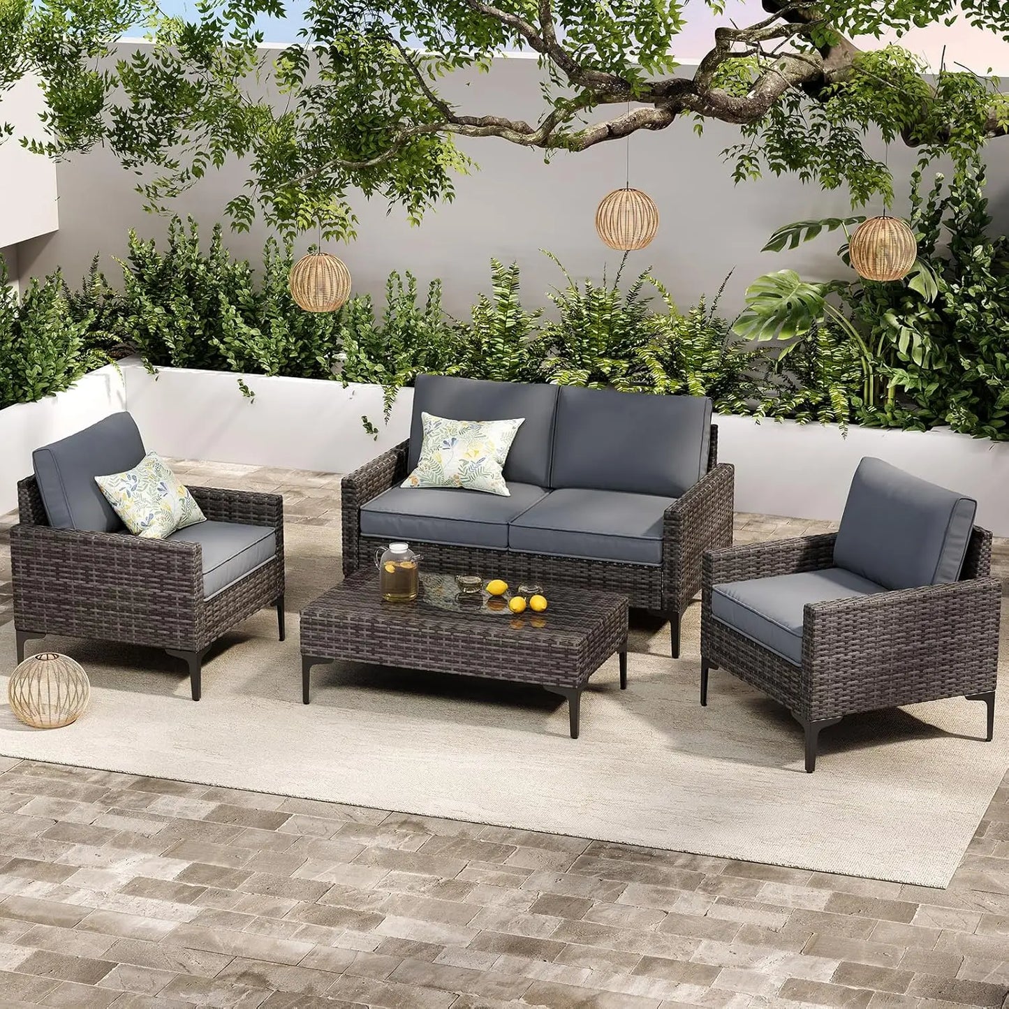 4pc All-Weather Wicker Set