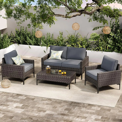 4pc All-Weather Wicker Set