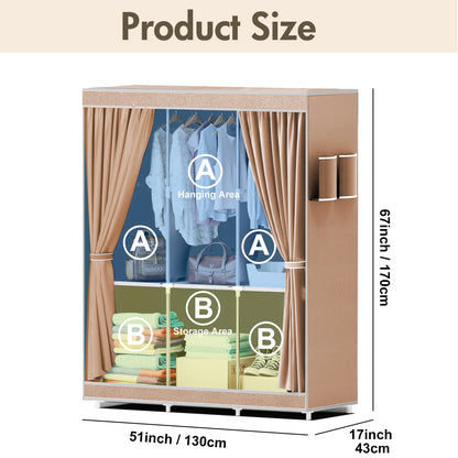 51-Inch Portable Closet Wardrobe