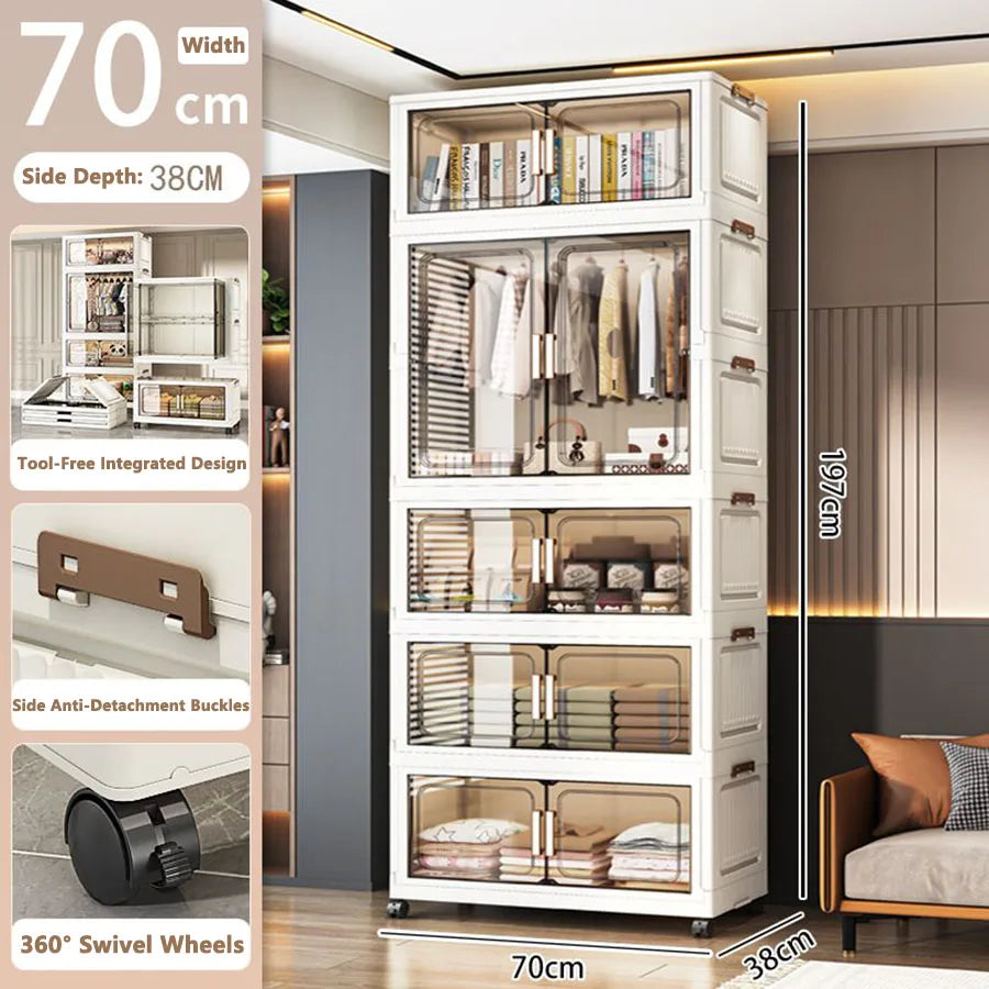 Thickened Multi-Layer Plastic Storage Cabinet