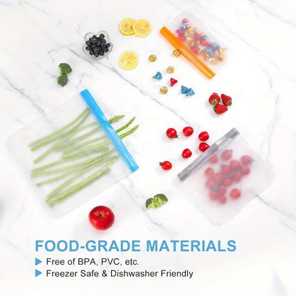 10-Pack Reusable Gallon Freezer Bags