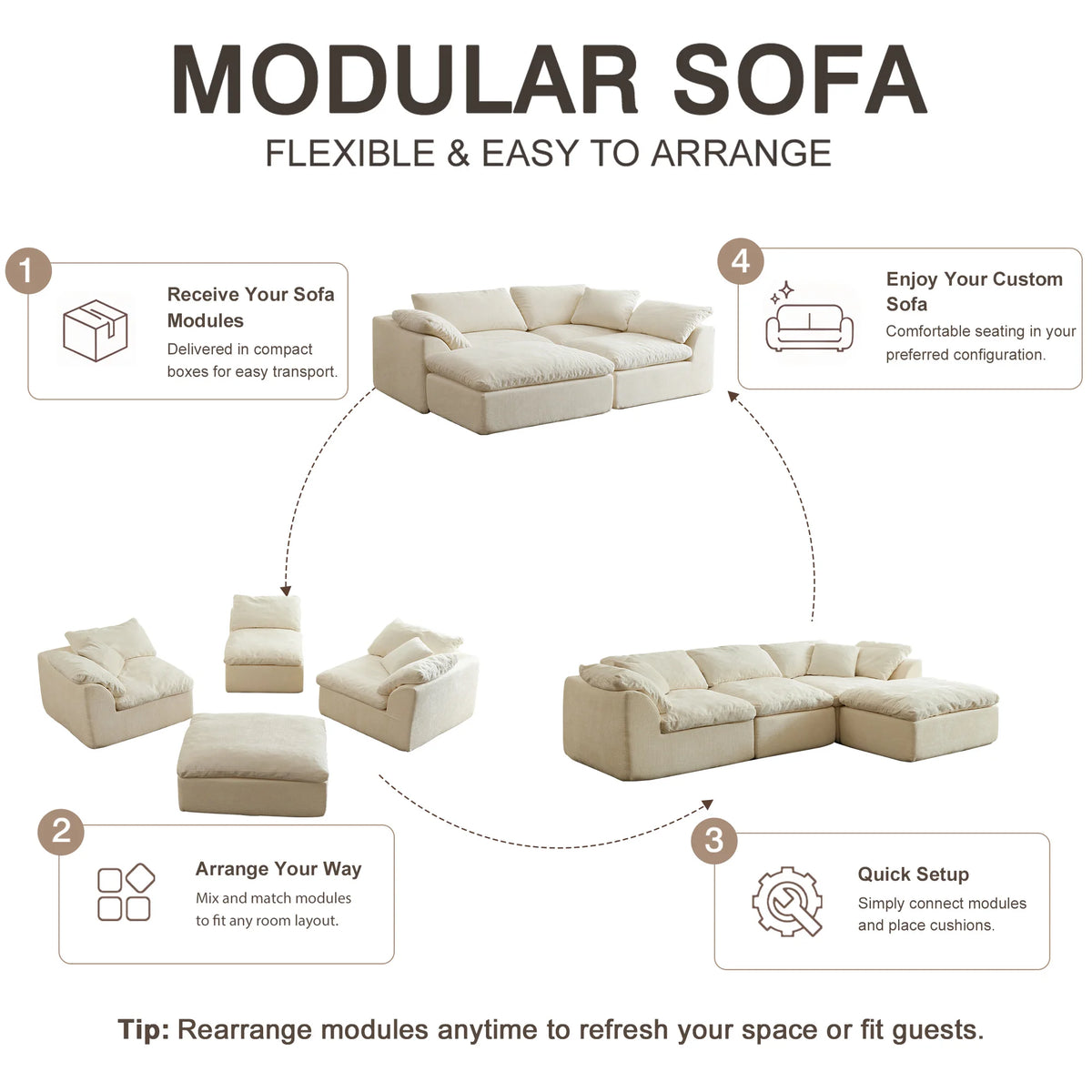 Modern Modular Sectional Sofa