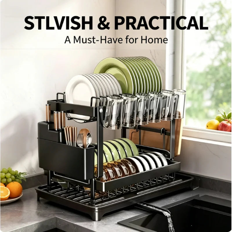 Space Saving Double Tier Drying Rack