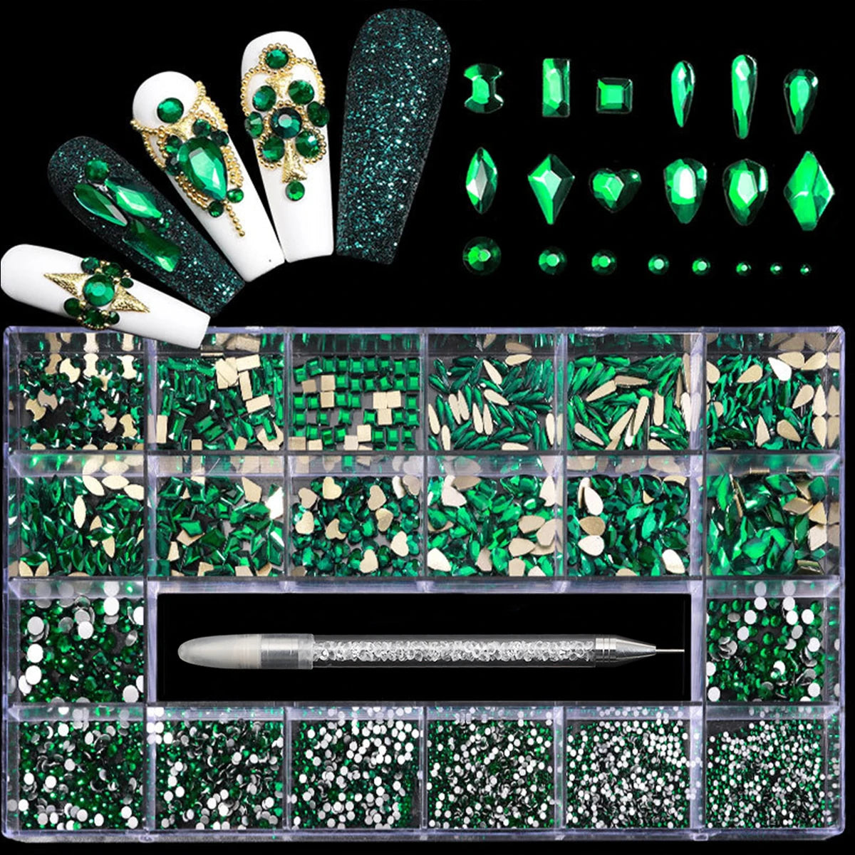 21 grid nail art jewelry