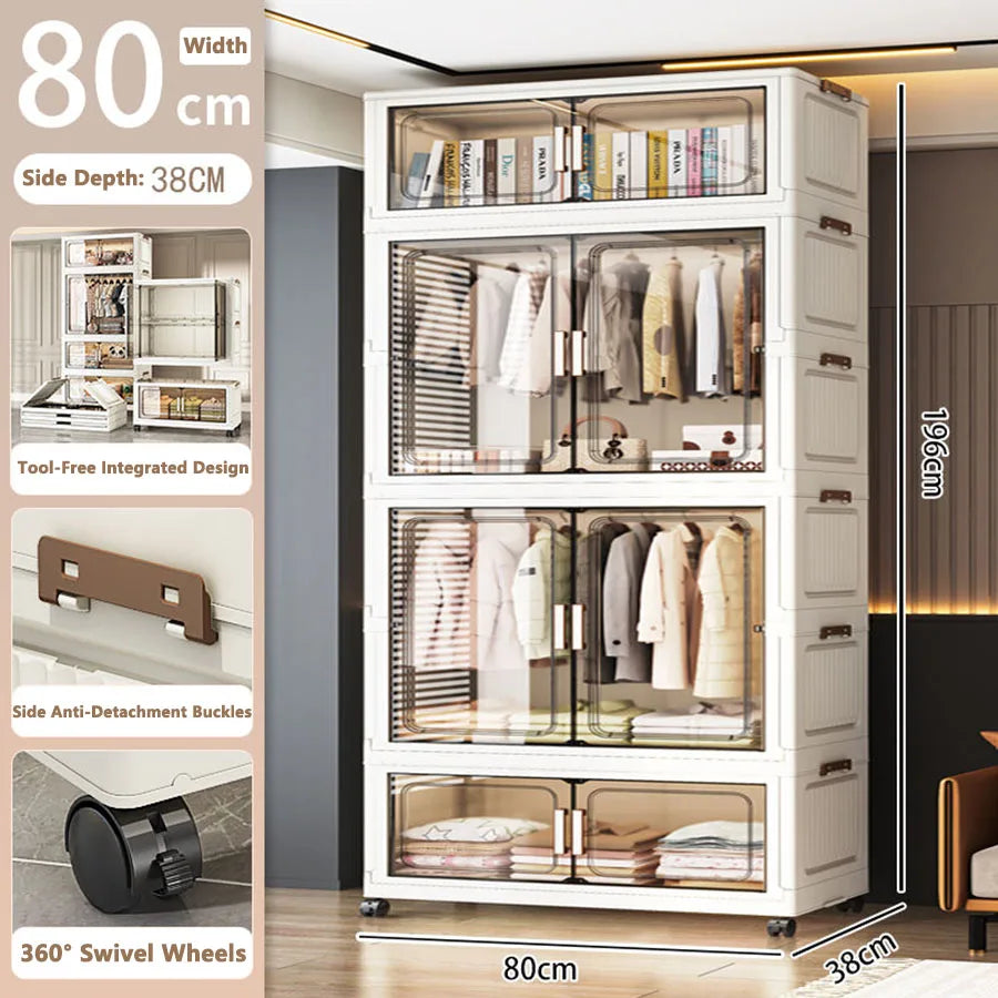 Thickened Multi-Layer Plastic Storage Cabinet