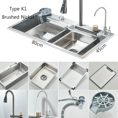 Brushed Nickel Stainless Steel Kitchen