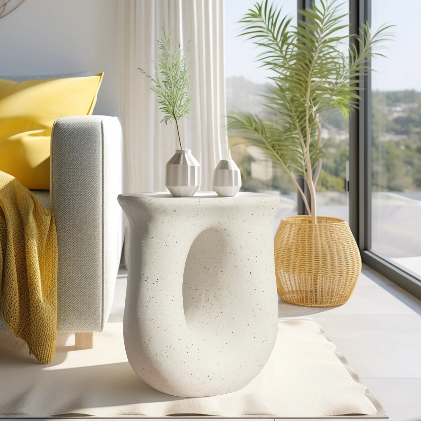U-Shaped  Side End Table