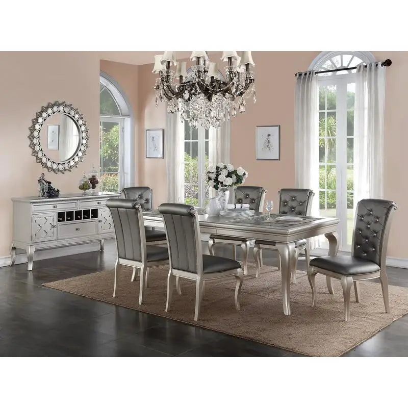 7pc Rect. Glass Dining Set