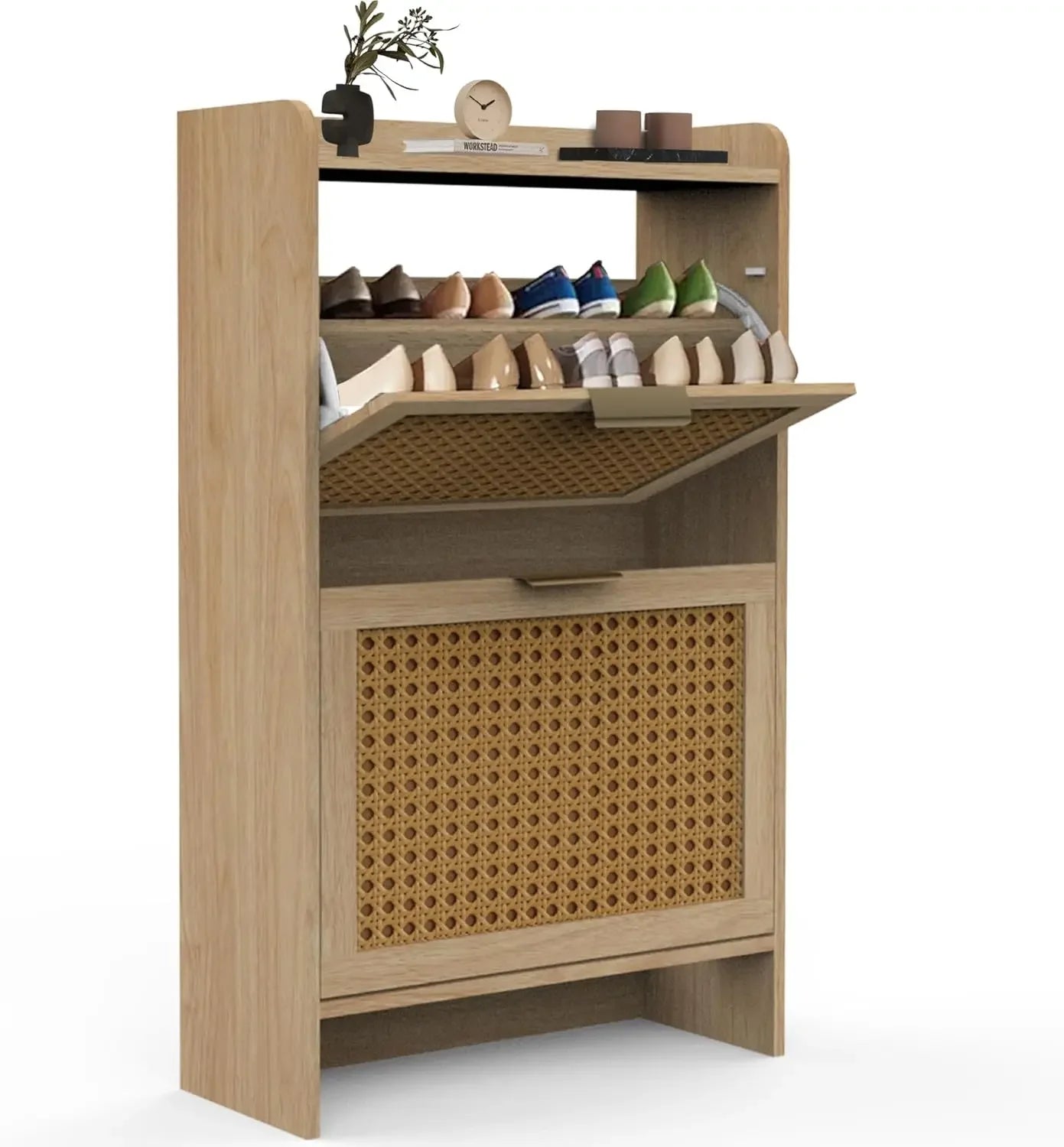Thicken Rattan Shoe Cabinet