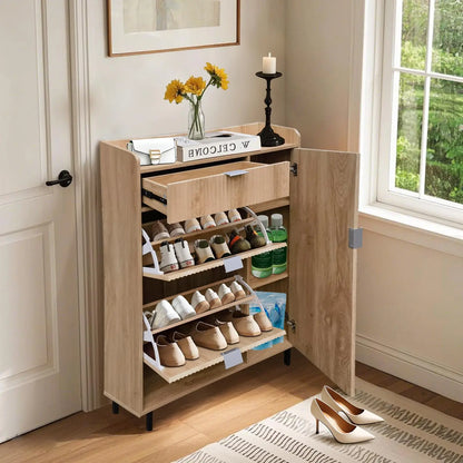 Storage Cabinet With Flip Drawers