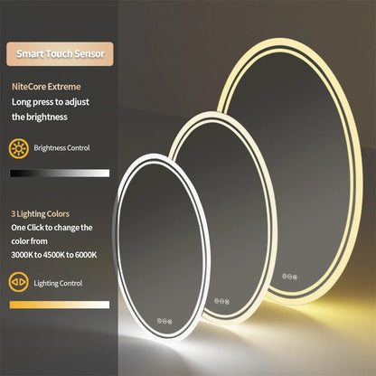 Luxury Oval Bathroom LED Mirror