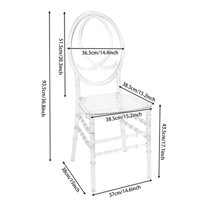 4-Piece Clear PC Chairs