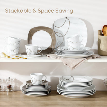 30-Piece Porcelain Ceramic Kitchen Set