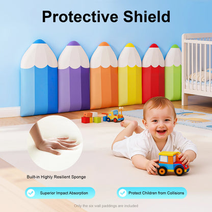 3D Pencil Wall Padding 6pcs