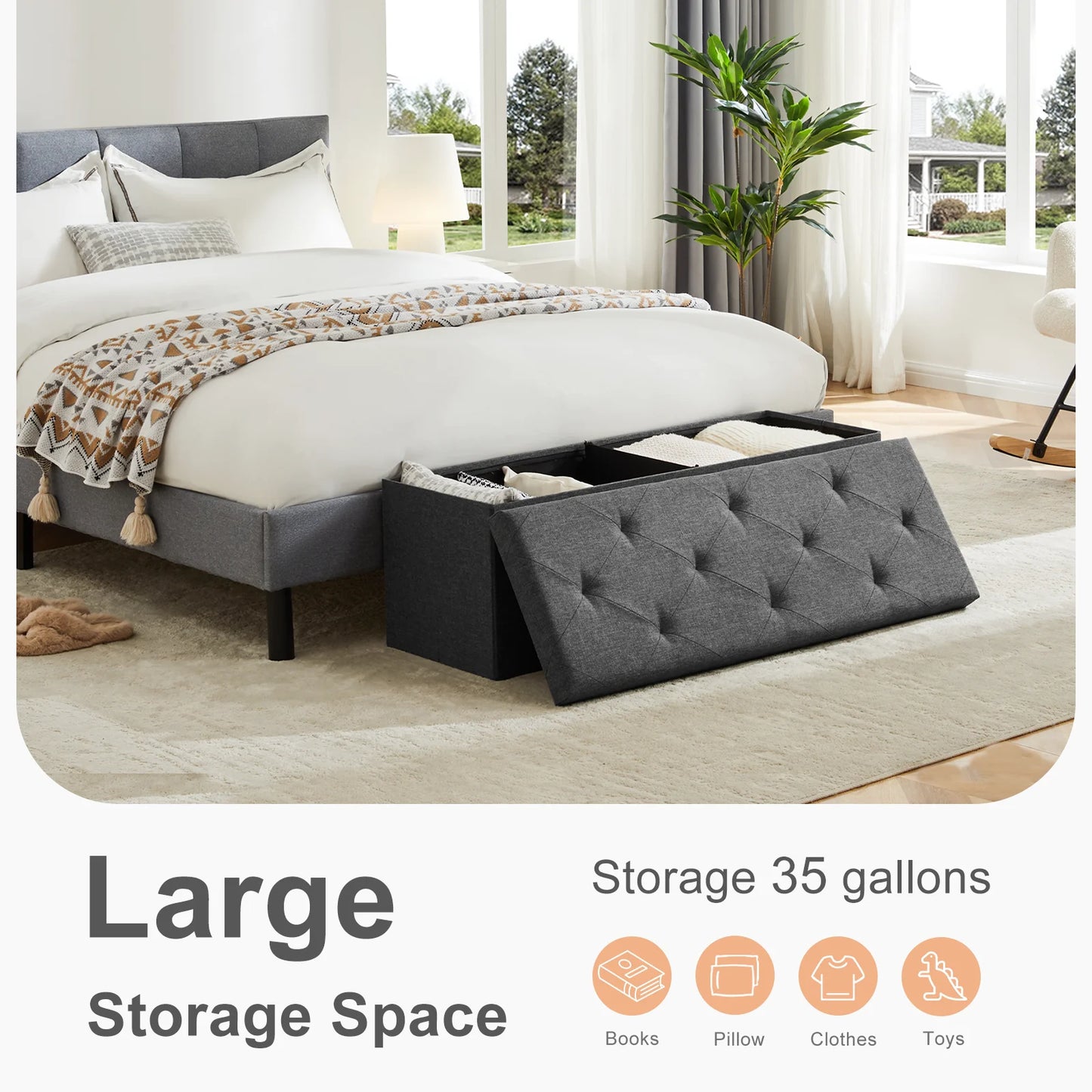 Storage Footstool Bench