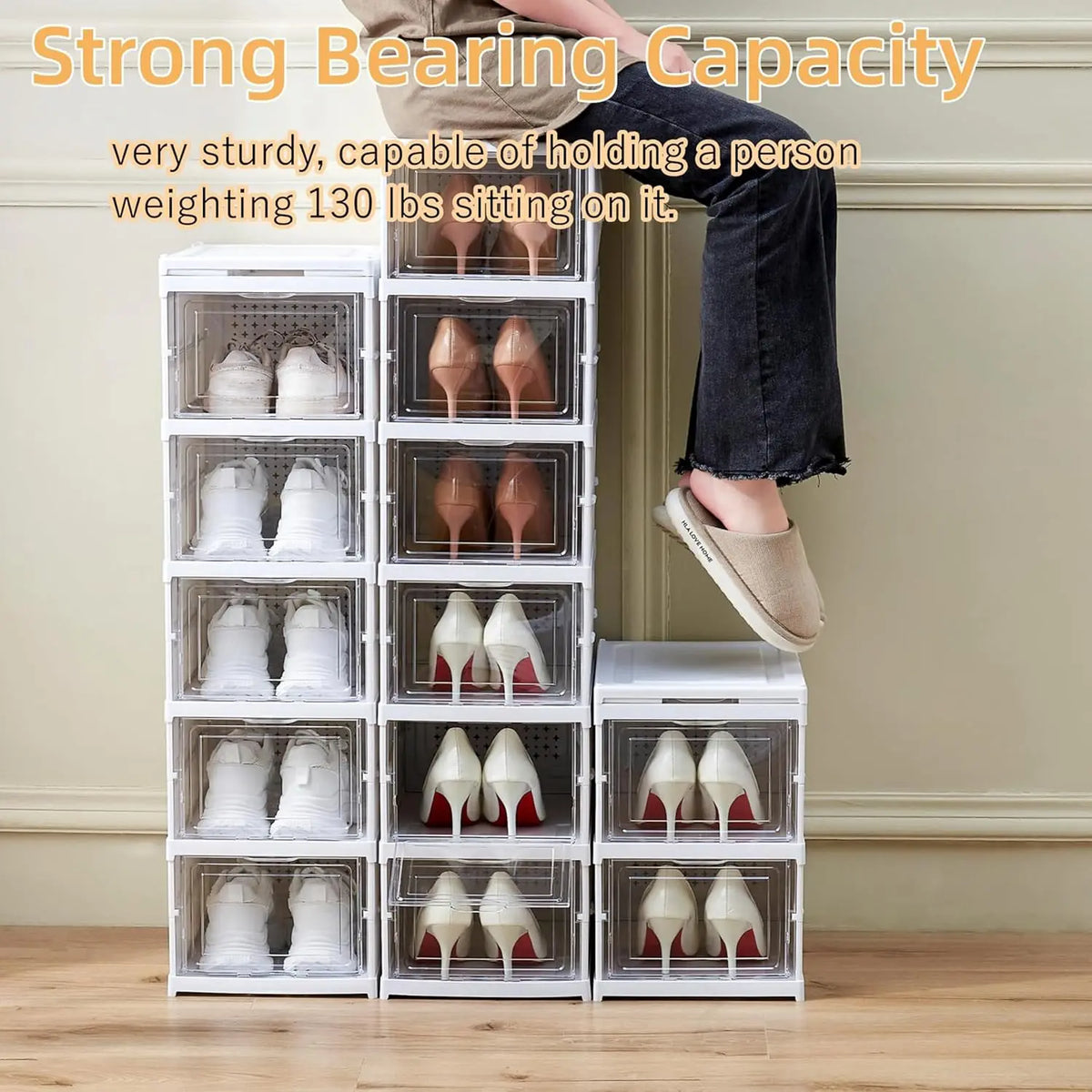 Assembly-free Foldable  Shoe Box