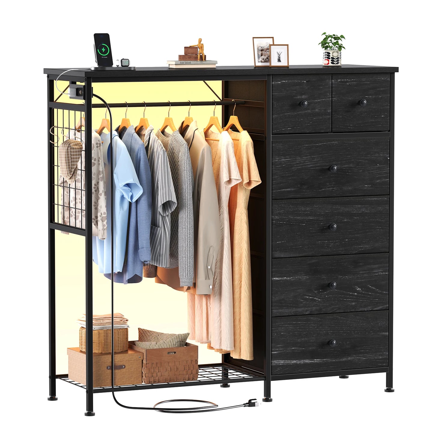 6 Drawer Fabric Dresser