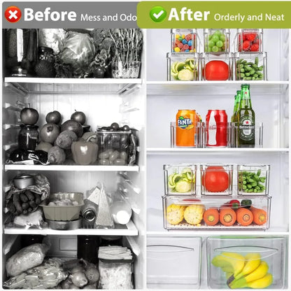 10 Pack Refrigerator Pantry Organizer Bins
