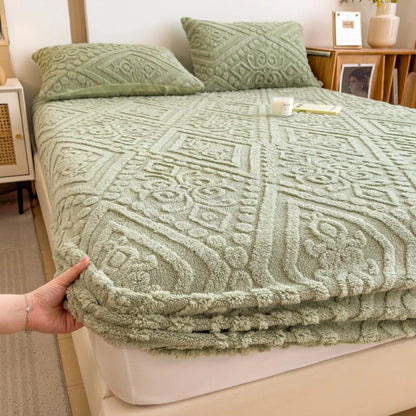 Plush Embossed Fitted Sheet