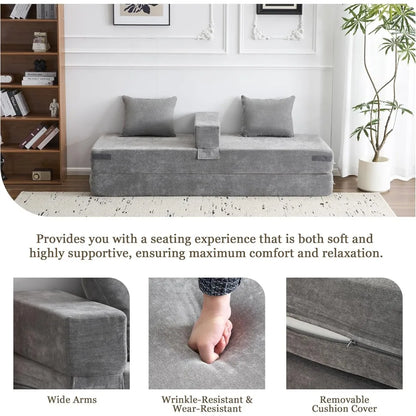 Queen Size 4-in-1 Convertible Sofa Bed