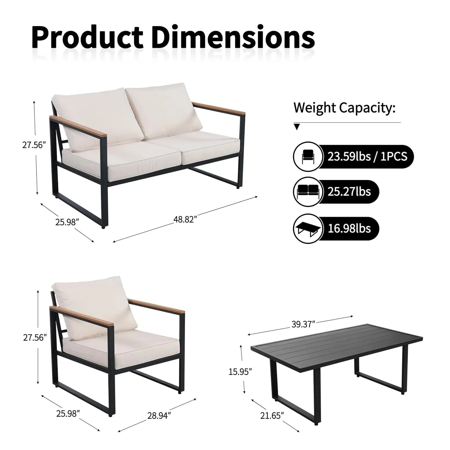 4-Piece Outdoor Patio Set